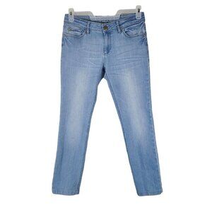 DL1961 Jeans Style Angel Sz 28 Mid-Rise Skinny Ankle Bowie Med/Light Wash EUC